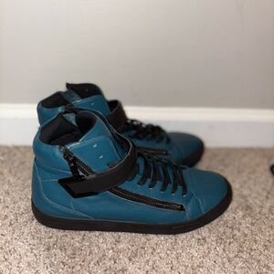 ALDO Teal High-Top Sneakers with Black Accents